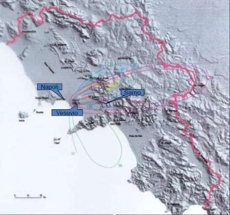 Isopache dei prodotti flegrei da caduta degli