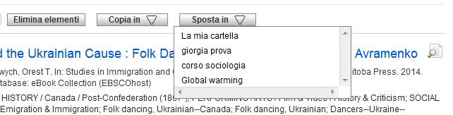 La nuova cartella viene aggiunta a Le mie cartelle personali (My