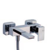 BUILT-IN MIXER WITH DIVERTER HAND SHOWER AND SPOUT parti esterne / external parts: