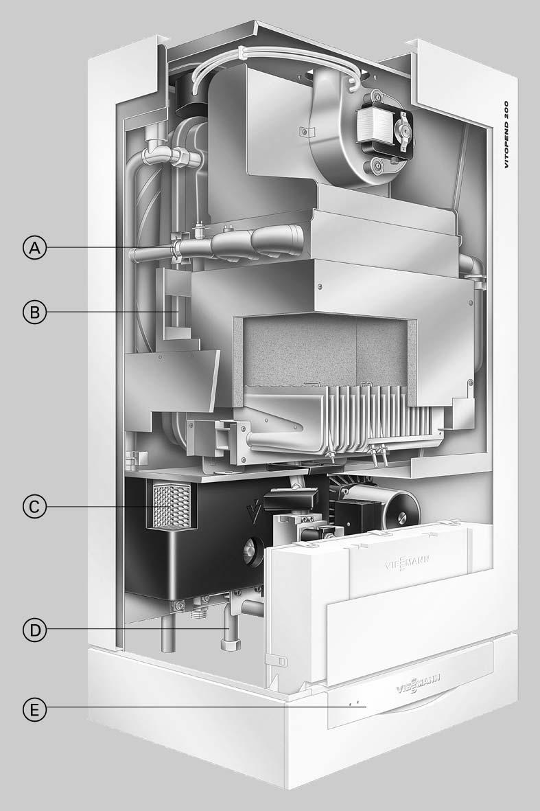 Vantaggi & Elevato comfort durante la produzione d'acqua calda sanitaria tramite lo scambiatore di calore a piastre di tipo comfort e la funzione booster.