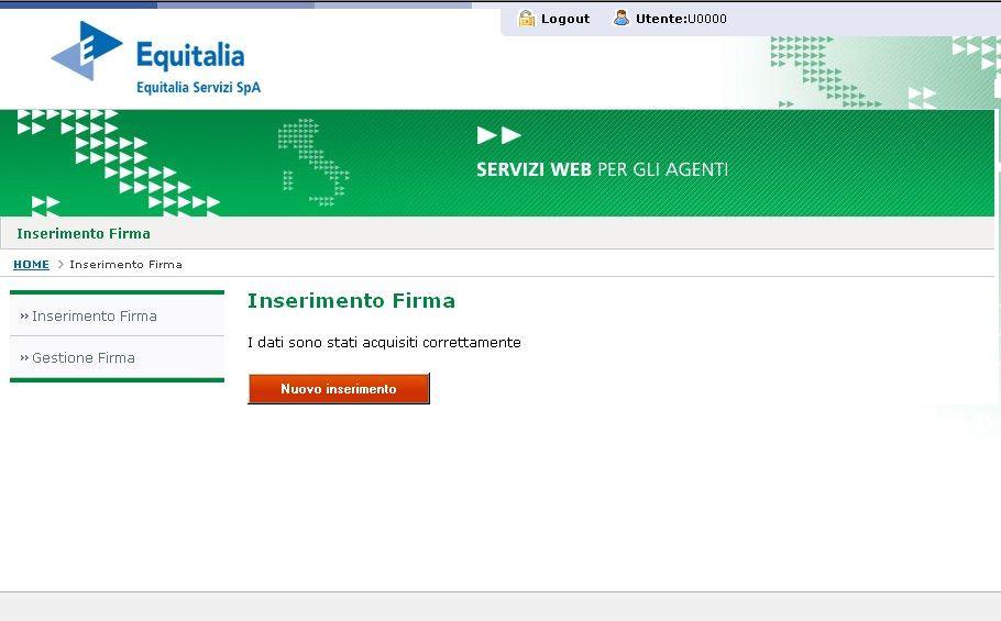 informazioni il sistema visualizza un messaggio di conferma come in