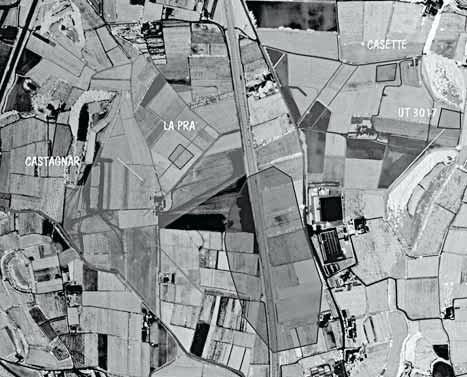 Fig. 1 Area a sud-est di Cavaion veronese. Sono indicati i siti archeologici rinvenuti e le aree di probabile frequentazione d epoca romana.