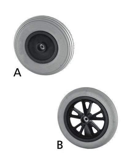 Serie SG - SW RUOTA POLIURETANO SOFT GRIGIO ANTITRACCIA Grey soft poliurethane non-marking 33 SG: Anello poliuretano SOFT grigio antitraccia -Nucleo in poliammide fibra di vetro colore nero.