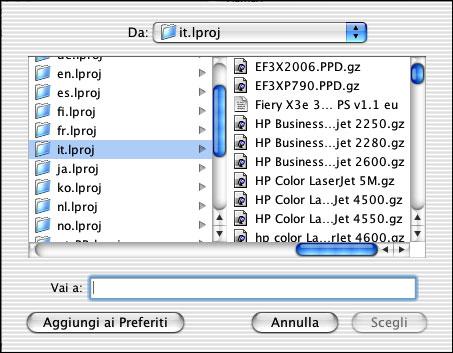 2-9 Configurazione di EX7750 come stampante PostScript 5. Per Modello Stampante, selezionare Altro. 6.