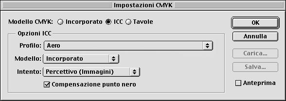 2-26 Installazione del software utente su computer Mac OS Caricamento del profilo ICC della stampante Il profilo ICC della stampante abilita le conversioni da RGB a CMYK specifiche per il modello di
