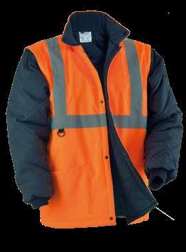 50 size: S-M-L-XL-XXL-3XL Parka Scozia alta visibilità anti intemperie con interno staccabile.