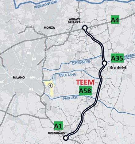 Contesto Tangenziale Esterna SpA è la concessionaria della nuova Tangenziale Est Esterna di Milano lunga 32 km da Melegnano ad Agrate Brianza connessa con la BreBeMi-A35.