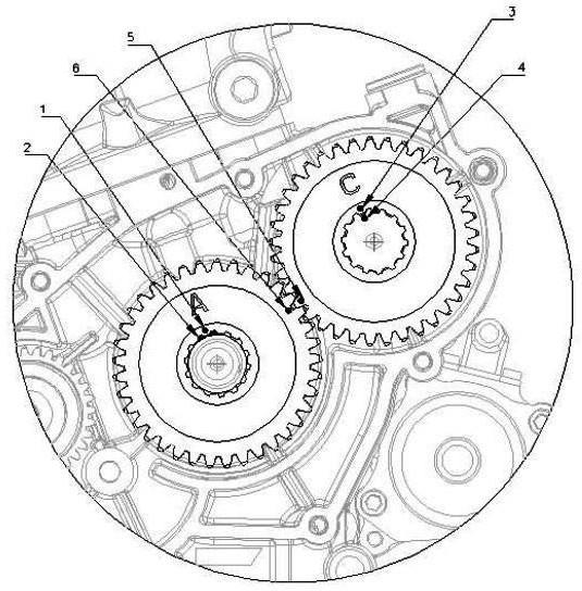 FASATURA DELL ALBERO DI BILANCIAMENTO BALANCER SHAFT PHASING NEL DISEGNO RIPORTATO SOTTO, IN DETTAGLIO LA POSIZIONE ORIGINALE (CHE DEVE ESSERE RISPETTATA) DELLA FASATURA DELL ALBERO DI BILANCIAMENTO