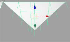 Osservandolo dall'alto, le uniche caratteristiche che lo differenziano da un oggetto triangolare piatto sono le sfumature causate dall'illuminazione.