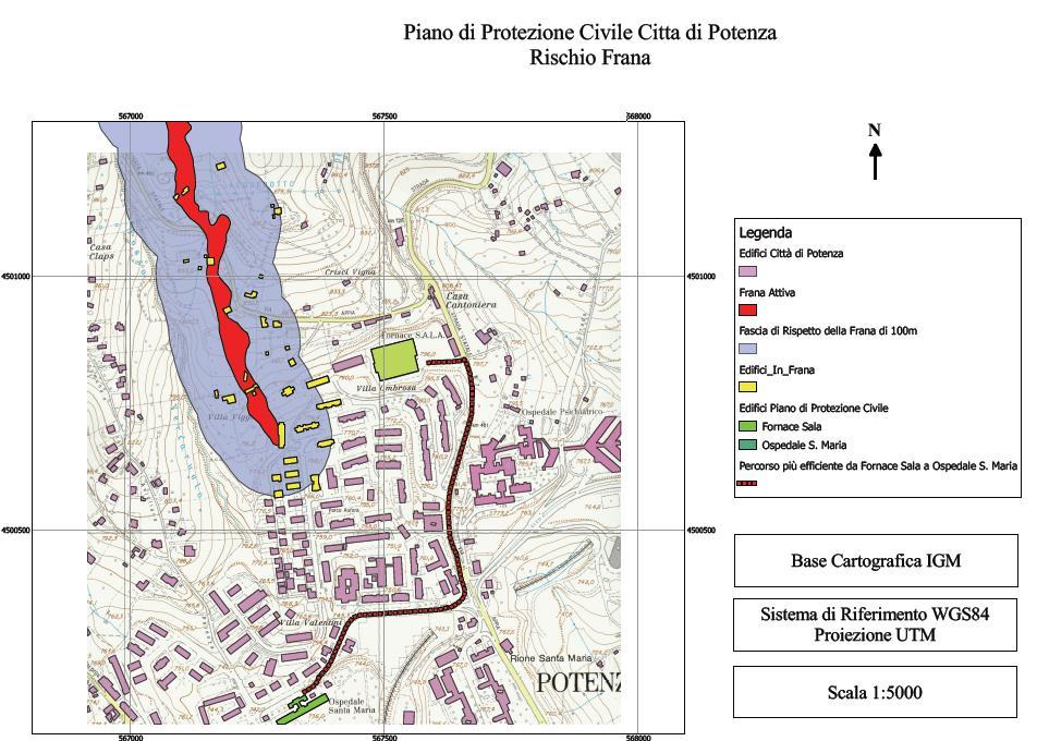 La rappresentazione grafica (layout) Il layout è il prodotto grafico finale di un progetto GIS e deve contenere le informazioni più