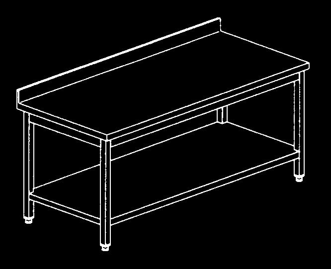 AT0TAAB710 cm 100 cm 70 cm 85 TAVOLO CON RIPIANO E ALZATINA AT0TRA710 cm