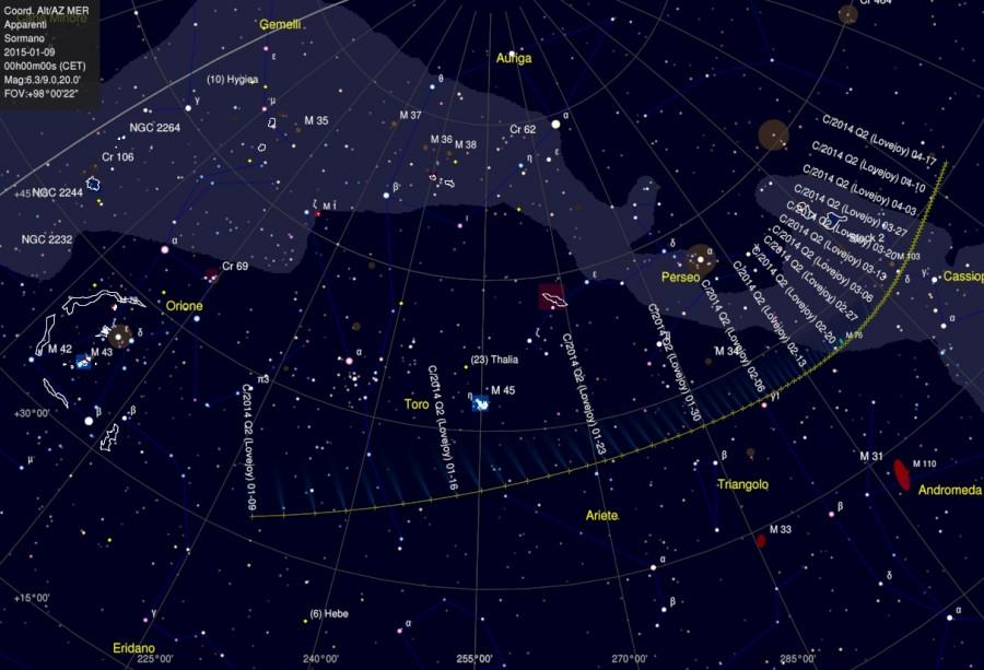 SEGUIRE LA COMETA CON STELLARIUM [ contributo di Matteo Manzoni] E con l'avvicinarsi in questi giorni della cometa Lovejoy, vediamo come aggiungerla in Stellarium per poterla agevolmente localizzare