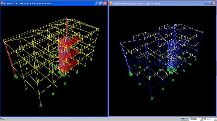 Analisi dinamica lineare PUNTI FONDAMENTALI DELL ANALISI 5) CALCOLO DEGLI EFFETTI PRODOTTI DALLA COMBINAZIONE DELL AZIONE SISMICA CON I CARICHI VERTICALI (secondo la