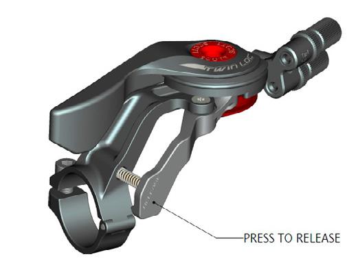 Mentre il TRACLOC permetteva di modificare l escursione dell ammortizzatore passando da lock-out a traction e full mode attraverso la leva montata sul manubrio, il TWINLOC permette di controllare