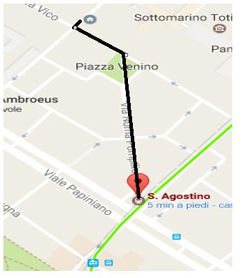 PUNTI DI RITROVO 1) piazza Sant Agostino angolo via Numa Pompilio --------ritrovo alle 7:45 partenza alle 7:50--------- (passare per via