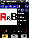 Programmazion di un monogramma Esmpio: Programmazion dl monogramma R&B nl carattr Gothic. Immttndo R, il cursor passa a dstra R vin mmorizzata in modo automatico.