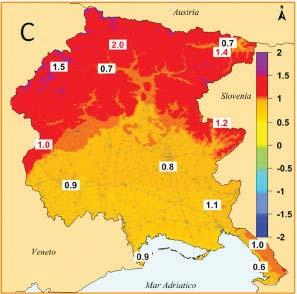 In particolare, le temperature estive sono risultate molto elevate: si sono registrate 5 ondate di calore e nuovi record di temperatura massima, con oltre 40 C misurati in alcune località della