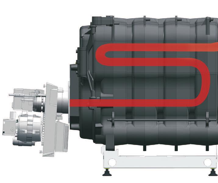 Alcuni materiali, che favoriscono gli scambi termici, ottimizzano l utilizzo dell energia: Fino al 35 % di risparmio energetico 800 C 180 C Uno scambiatore di calore in ghisa eutettica con circuito a