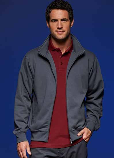 JN83 Workwear Sweat Jacket 70% cotone, % poliestere, giacca in felpa collo alto a zip intera, tessuto misto resistente, polsini e girovita a costine elastiche, lavabile fino a 0. Felpata internamente.