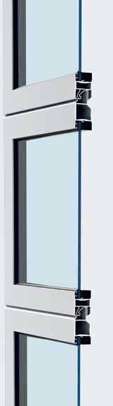 Portoni in alluminio con finestrature esclusive VETRO VERO ALR F42 Glazing La soluzione ideale per le vetrine: campi di finestratura continui con vetro minerale offrono una vista senza barriere negli