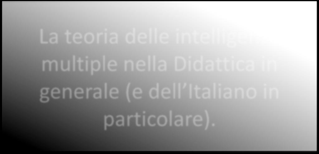 La teoria delle intelligenze multiple nella