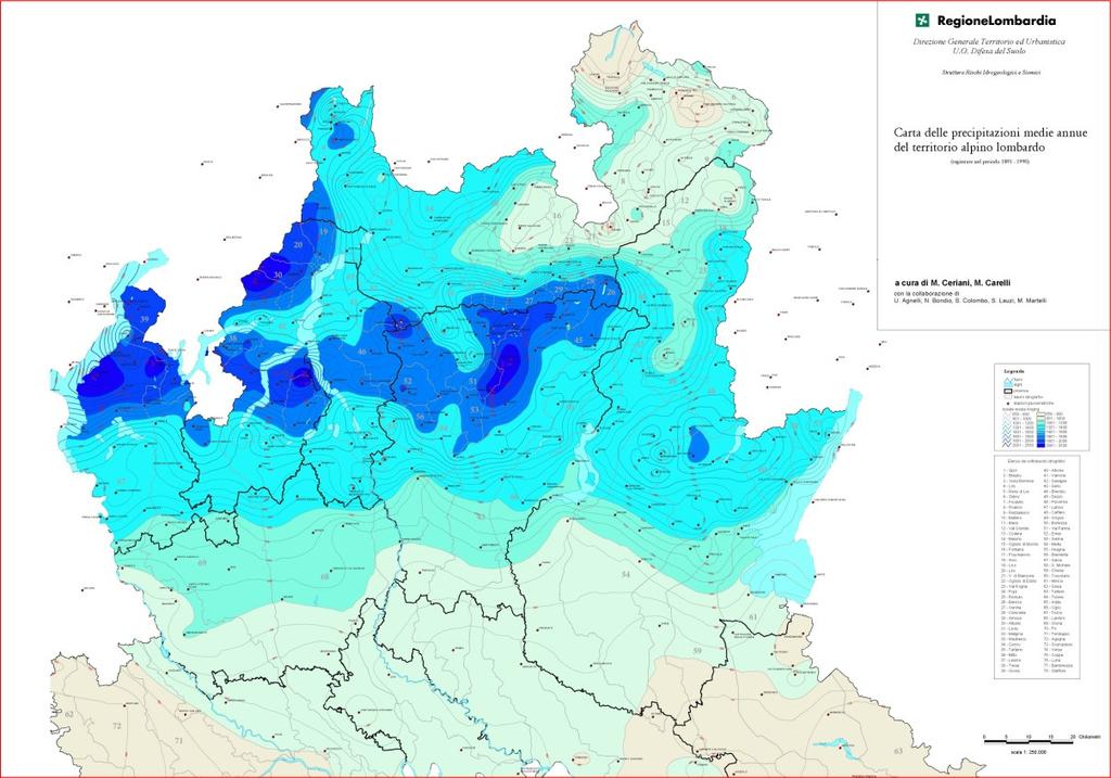 In pratica, la precipitazione media annua finale è data dalla relazione seguente: A * P = PCPMS + Pe.