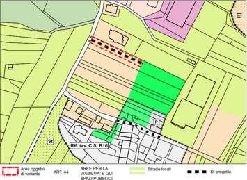 ELIMINAZIONE DELLA STRADA LOCALE DI PROGETTO