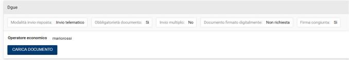FIGURA 20 Cliccando su Carica documento e completato l upload, il portale rende visibili i dettagli del