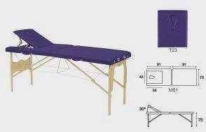 02 LETTINI PER TERAPIA MANUALE 31 LETTINO IN LEGNO A 2 SEZIONI DOTATO DI FORO