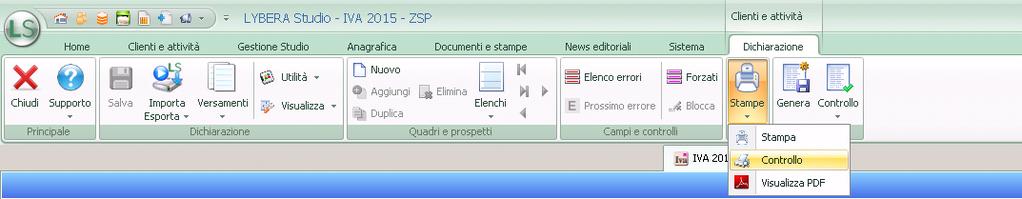 (*) Per importare i dati da Gestione Contabile ai fini delle d intento e della Dichiarazione Annuale è necessario installare l'aggiornamento 7.36 della contabilità.