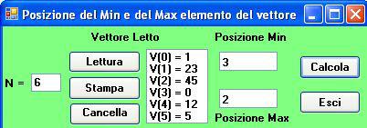 4) Codice BtnCancella_Click VetPari.tems.Remove(x & & y & V()) 4.1) Codice pulsante BtnLettura_Click V() = Val(nputBox(x & + 1 & y)) 4.3) Codice Btn1-Stampa_Click VetLetto.tems.Add(x & & y & V()) 4.