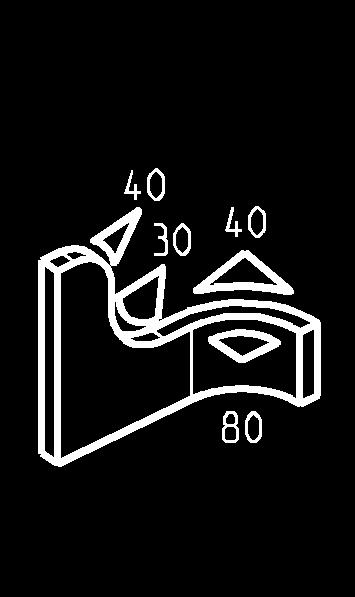 Guarnizione (EPDM) 45 ± 5 Shore A nera profilo di