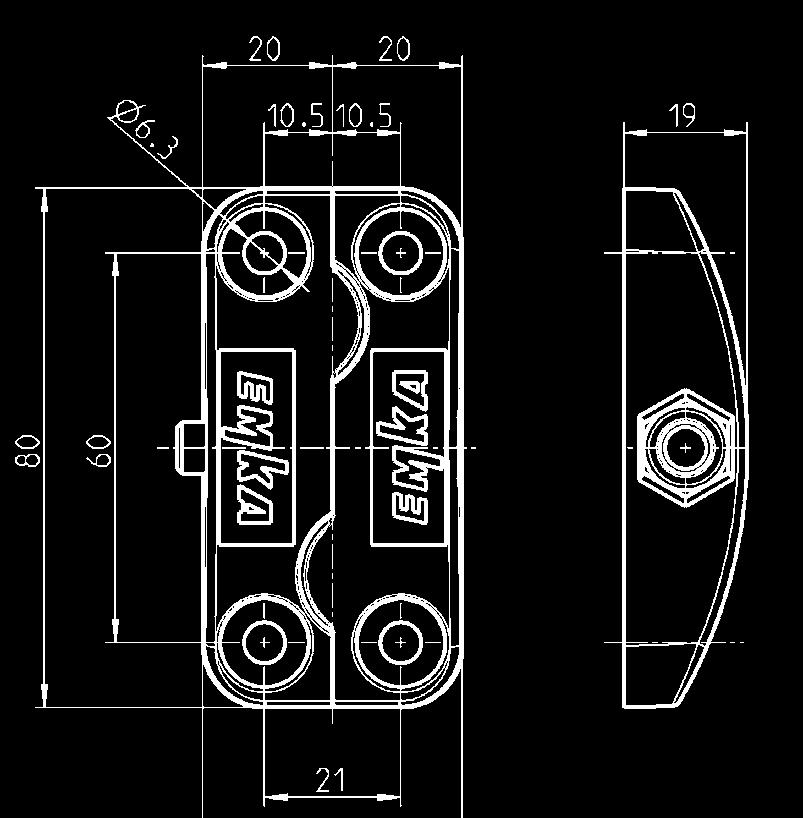 rientranza 1076-U15 Coperchio per 3D-connettore in