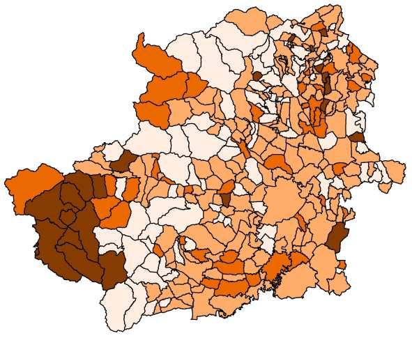 Elaborazione della base-line al 2 per tutti i comuni della provincia