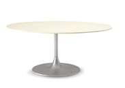 rovere grigio. Extendable table with aluminum or chrome structure, surface in magnolia, larch, gray oak.