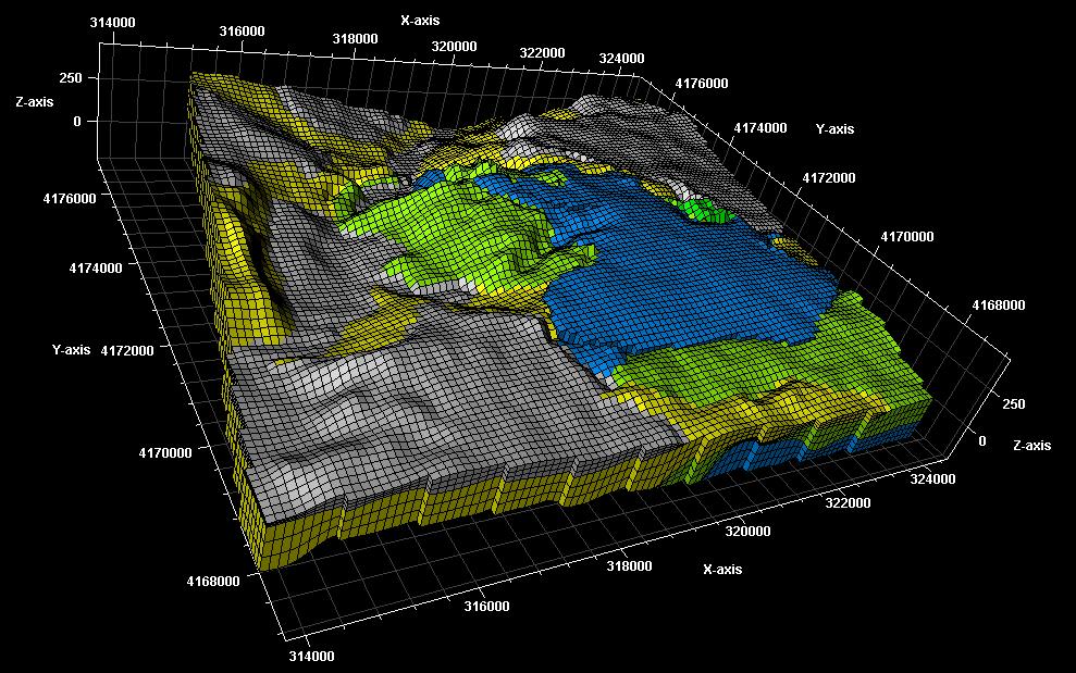 Modello geologico 3D Montevago Structural Gridding