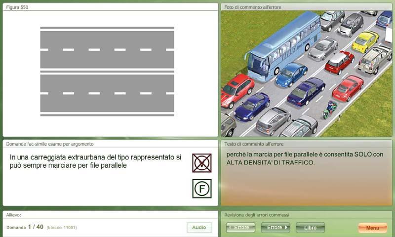 Simulazione esame 2.03 Frecce scorrimento domande Conferma scheda Modifica scheda Cliccando il pulsante Conferma comparirà un messaggio che visualizza il numero di errori commessi [2.