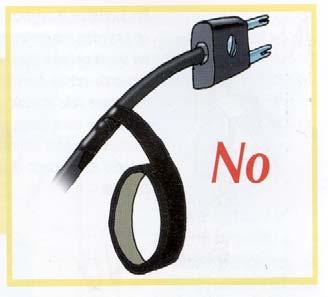 9) Non toccare eventuali fili elettrici scoperti; 10) non alterare o effettuare