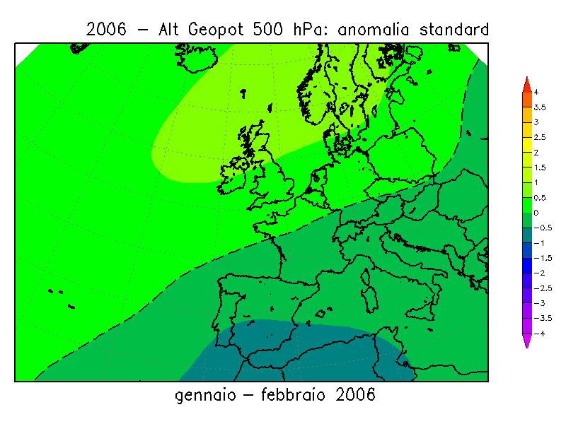 CARATTERISTICHE METEOROLOGICHE DELL'ANNO 2006 La presente relazione espone una breve caratterizzazione meteorologica dell anno 2006, suddiviso nei periodi: Gennaio Febbraio, Marzo, Aprile Maggio,