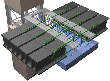 I pilastri possono essere realizzati mediante un unico elemento prefabbricato di due-tre piani oppure montati piano per piano tramite opportuni collegamenti.