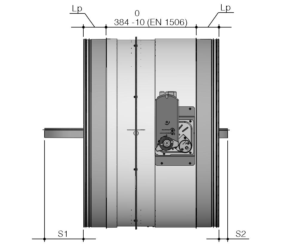 DATI TECNICI Disegno dimensionale mm 200 250 300 315 355 400 S1 esposizione pala mm 0 0 0 0 0 0 S2 esposizione pala mm 0 0 0 0 0 0 Lp mm 38 57 57 57 60 73 mm 450 500 560 600 630 710 800 S1