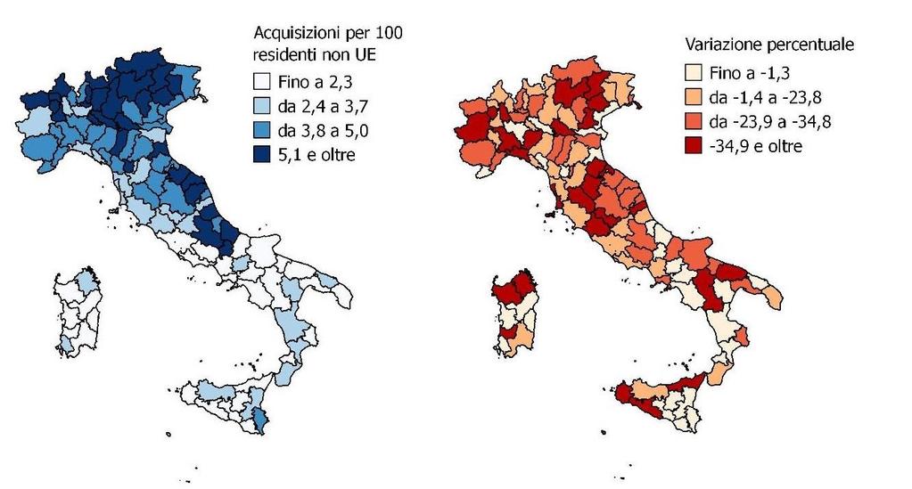 Le dinamiche evidenziate si riflettono naturalmente sulla struttura per età di coloro che acquisiscono la cittadinanza italiana: la diminuzione delle acquisizioni per trasmissione dai genitori ed