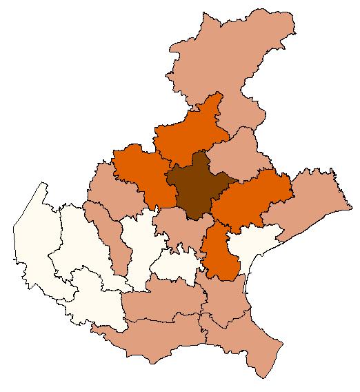 Il consumo problematico di sostanze psicoattive ULSS (6-Vicenza, 12 Veneziana, 20-Verona e 22-Bussolengo) si presentano con valori di stima significativamente minori.