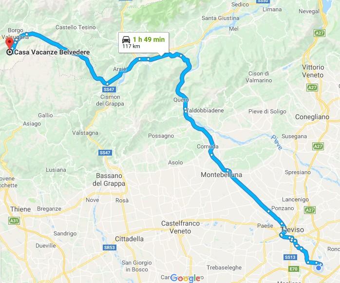 Come si arriva... In auto: percorrere la SS47 della Valsugana fino a Borgo Valsugana. Da qui proseguire in direzione Val di Sella, passando per il centro abitato di Olle.