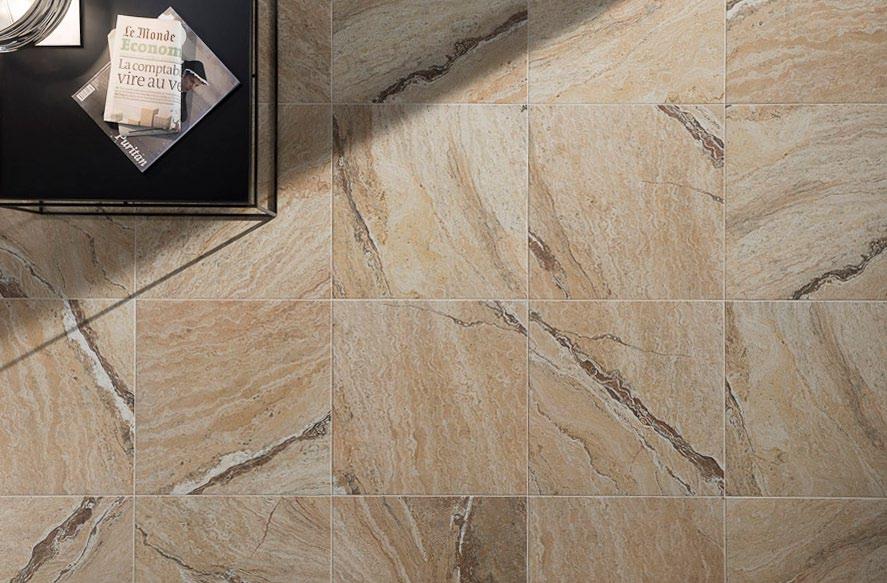 Varenna porcelain stoneware slabs are made using the innovative inkjet digital printing system, making it possible to reproduce a huge variety of surfaces naturally and thus guaranteeing an