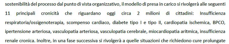 Stratificazione dei bisogni: Patologie