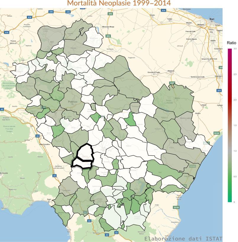 2 La mortalità per neoplasie, a Viggiano e