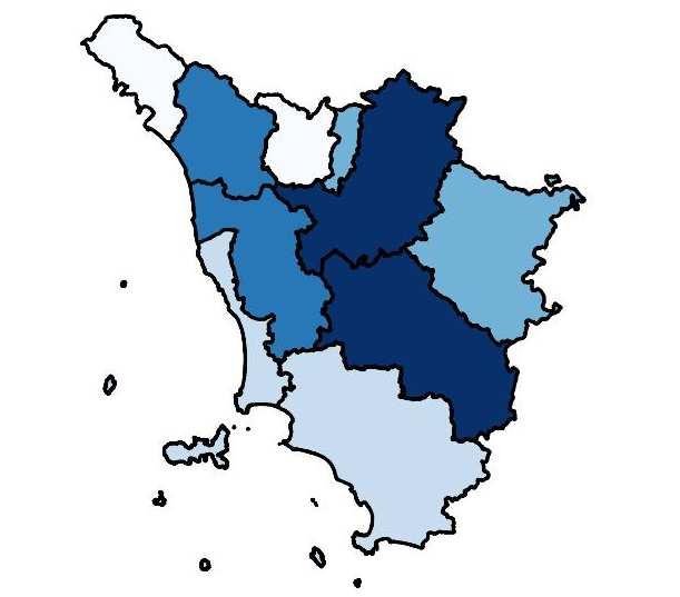 In termini di genere emerge che fra coloro che entrano in Toscana per asilo politico e motivi umanitari la quota di uomini è molto elevata e prossima al 100% per Pakistan, Bangladesh Senegal e Ghana