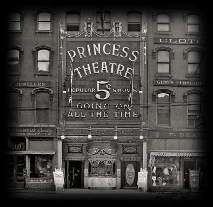 Le sale cinematografiche Princess Theatre, Detroit, Michigan, 1909 ca.