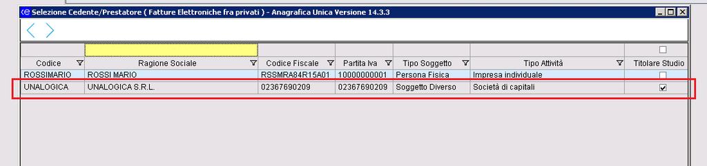 In ITALMENU è necessario andare in ANAGRAFICA UNICA DATI ANAGRAFICI, richiamare la scheda della anagrafica della ditta ed inserire nella sezione evidenziata in figura Utente e Password ricevuti